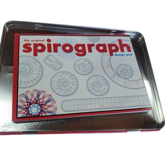 Original Spirograph Design Set in Tin Box Complete w/ Pens & Gears Kahootz 2010s - Picture 3 of 3